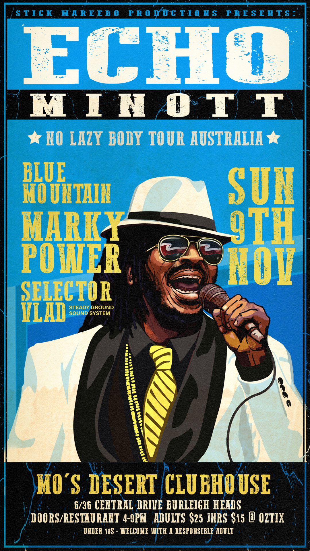 Jamaican reggae star Echo Minott brings debut Australian tour to