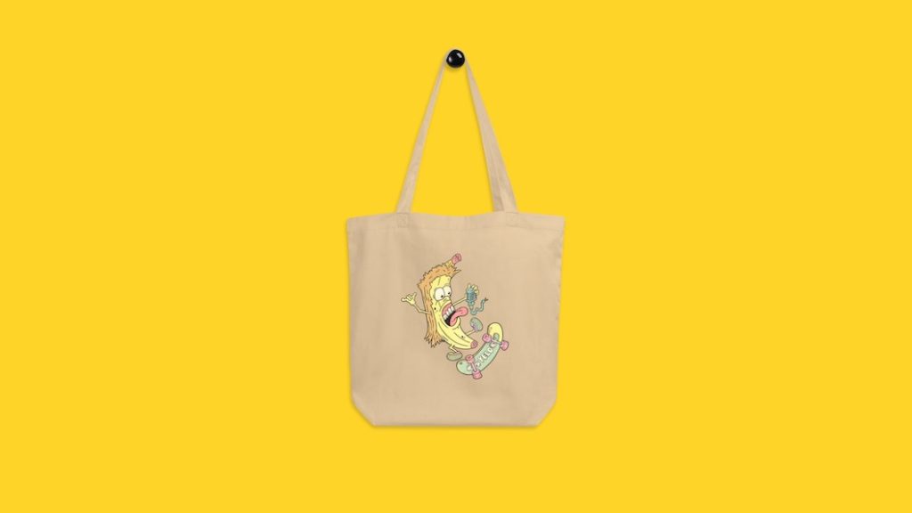 punk banana canvas tote