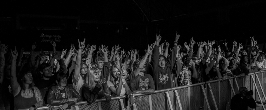 Crowd warms up for Northlane on the Sunshine Coast. Photo by Marc Roberts.