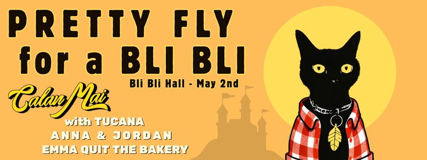 Pretty Fly for a Bli Bli banner. Bli Bli Hall on May 2.