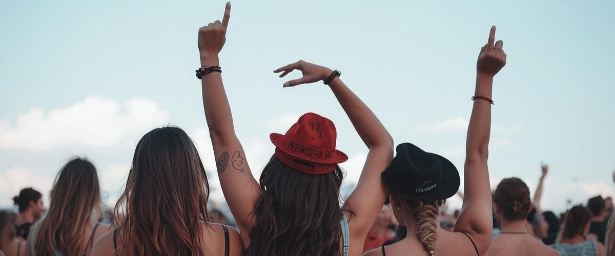 A music festival crowd gathers on the Sunshine Coast