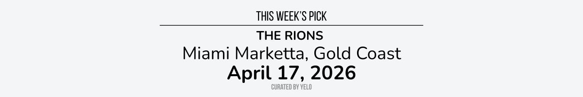 This Week's Pick banner: The Rions @ Miami Marketta, April 17, 2026.
