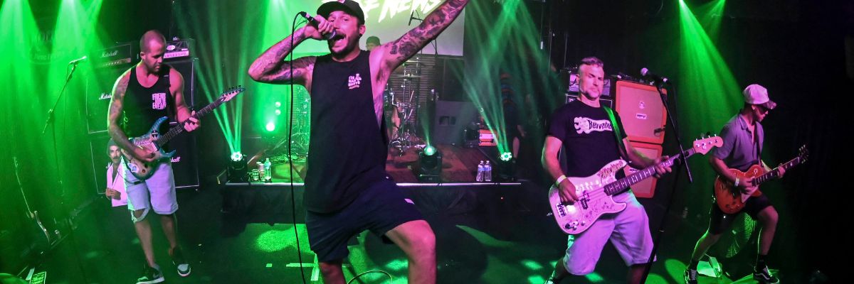 Photo of Fake News performing at Norton Music Factory