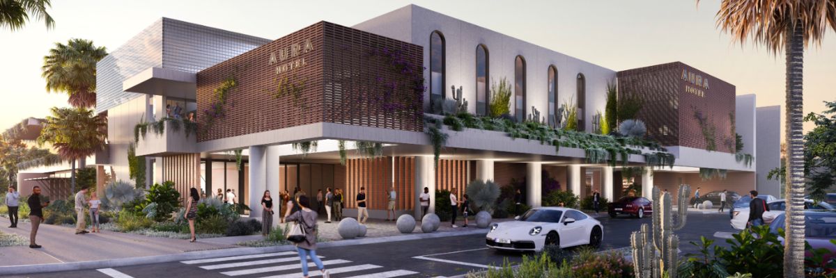 Artist's impression of Aura Hotel, currently being built on the Sunshine Coast.