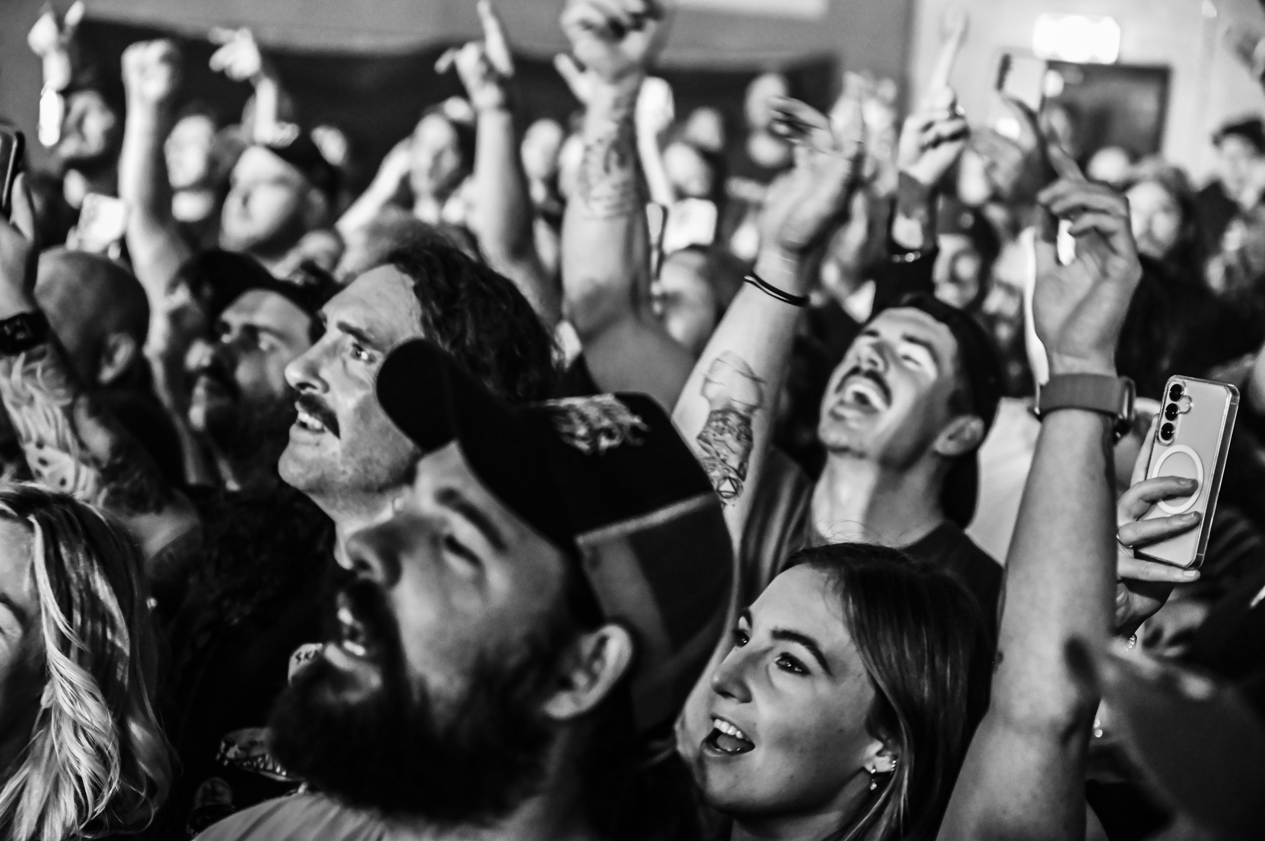 Crowd at the Enter Shikari concert at Blackflag Brewing. Photo: Matt Warren.