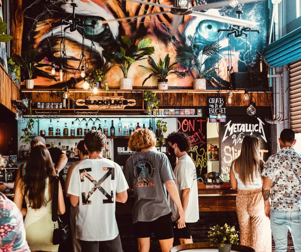 The colourful interior of Blackflag Mooloolaba
