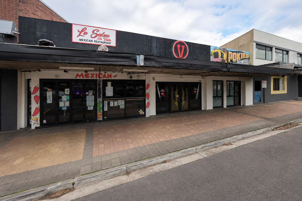 The Vogue entertainment venue frontage on Currie Street in Nambour
