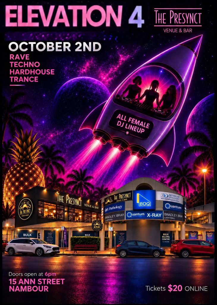 Elevation 4 event poster for The Presynct, October 2
