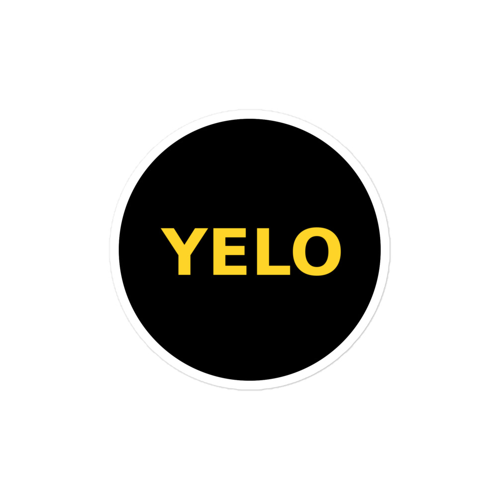 YELO sticker for music lovers and local gig culture