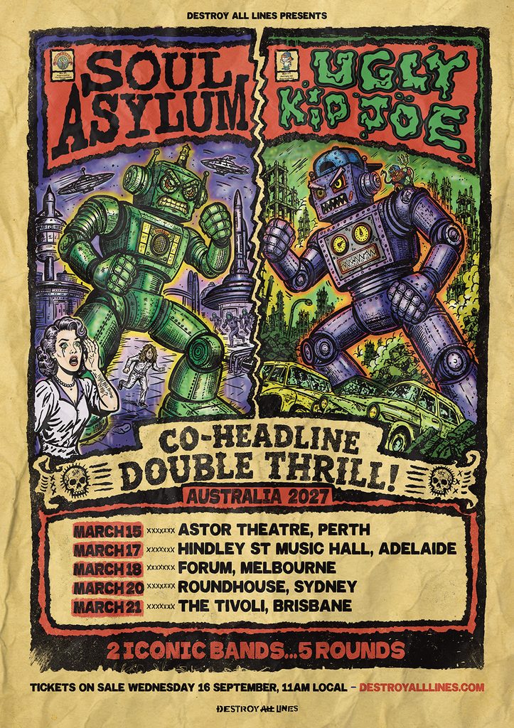 Soul Asylum + Ugly Kid Joe Australian tour 2027 poster/art work