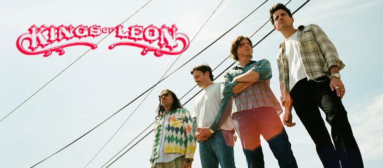 Kings of Leon band publicity photograph for their 2027 Australian tour