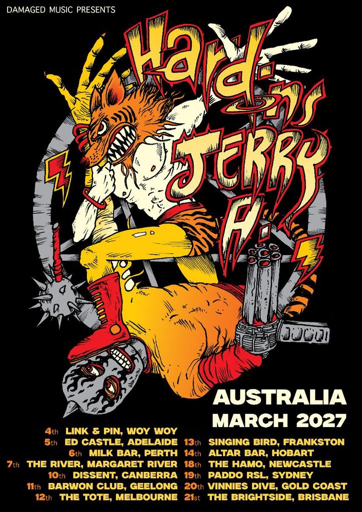 Hard-Ons with Jerry A Australian tour artwork